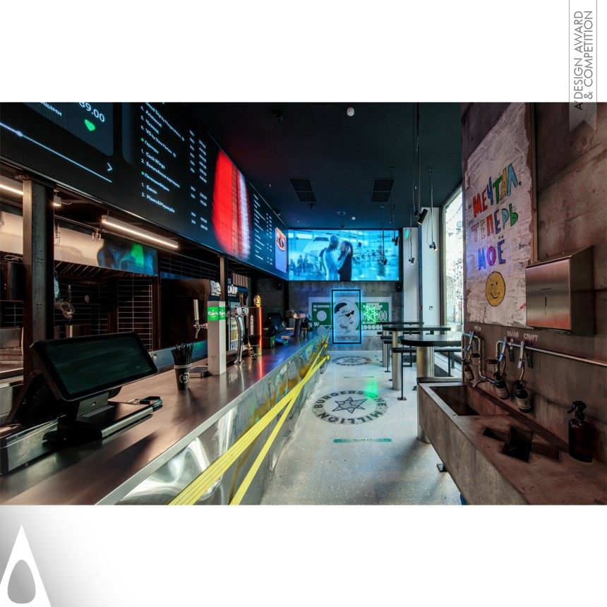 Bronze Interior Space and Exhibition Design Award Winner 2022 Kaif Burger Restaurant 