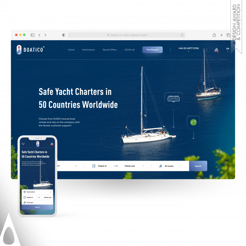 Boatico Yachtcharter Website