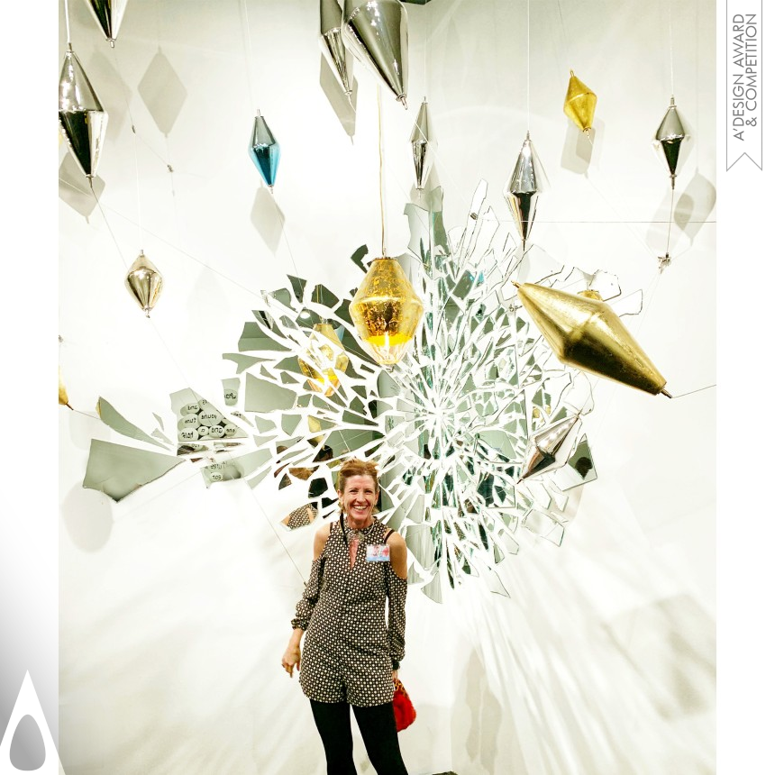 Iron Fine Arts and Art Installation Design Award Winner 2023 Fractured Multidimensional Glass Installation  