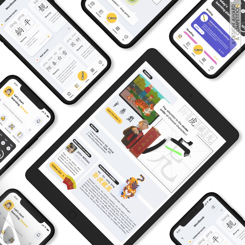 Iron Education, Teaching Aid and Training Content Design Award Winner 2024 Chinese Chain Language Learning App 
