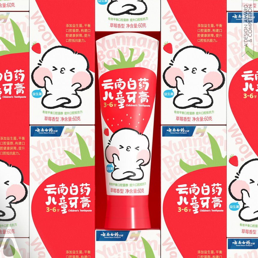 Bronze Packaging Design Award Winner 2023 Yunnan Baiyao Children Toothpaste 