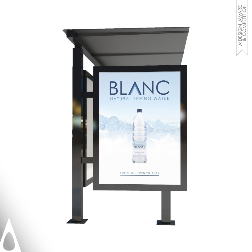 Iron Graphics, Illustration and Visual Communication Design Award Winner 2023 Blanc Water Branding 