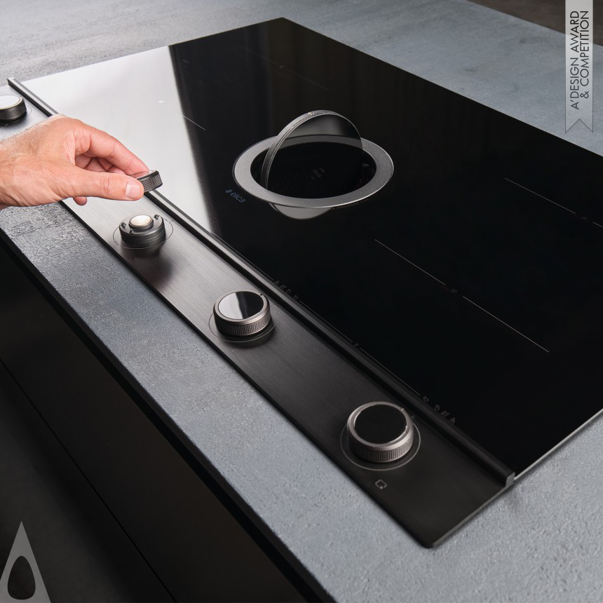 Fabrizio Crisà Extractor Induction Hob With Knobs