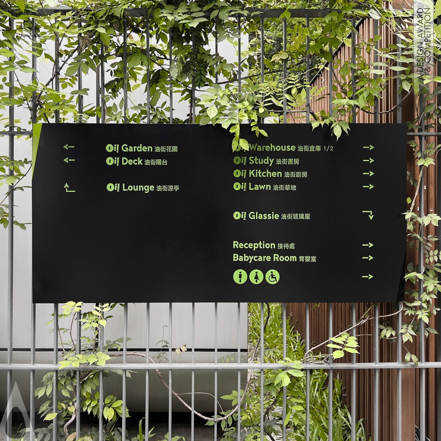 Kimhung Choi and Thomas Siu's Oil Street Art Space Wayfinding System