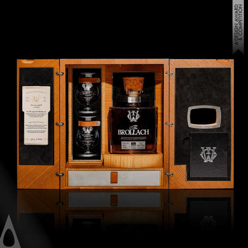 Golden Packaging Design Award Winner 2023 The Brollach Single Malt Irish Whiskey 