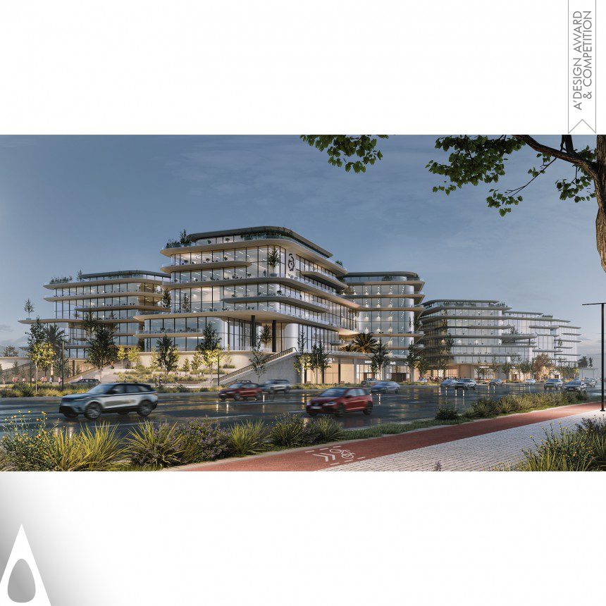 Golden Construction and Real Estate Projects Design Award Winner 2023 The Ark Business District Commercial Complex 