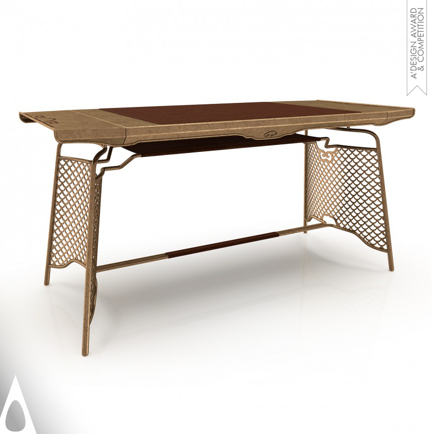 Iron Furniture Design Award Winner 2023 Tiles Writing Desk 