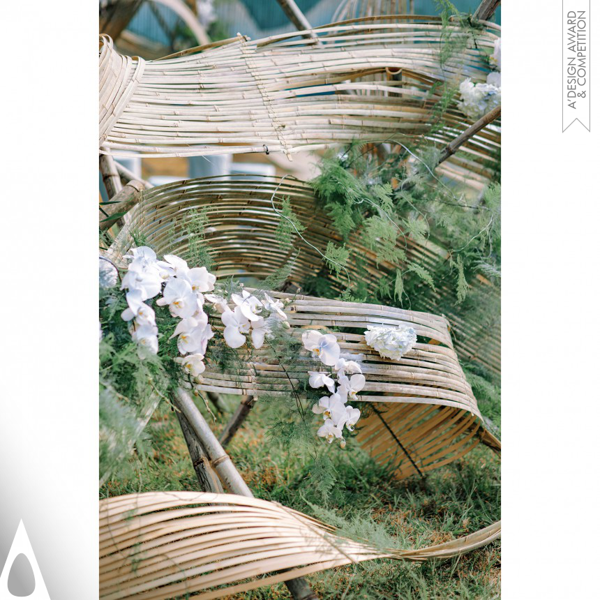 Iron Event and Happening Design Award Winner 2023 Bamboo Mountains River and Moon Wedding Scene 