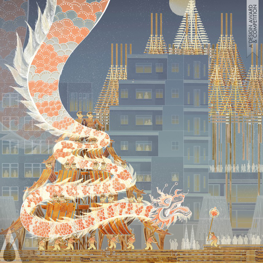 Bamboo Craft Festival  Architectural Narrative Illustration
