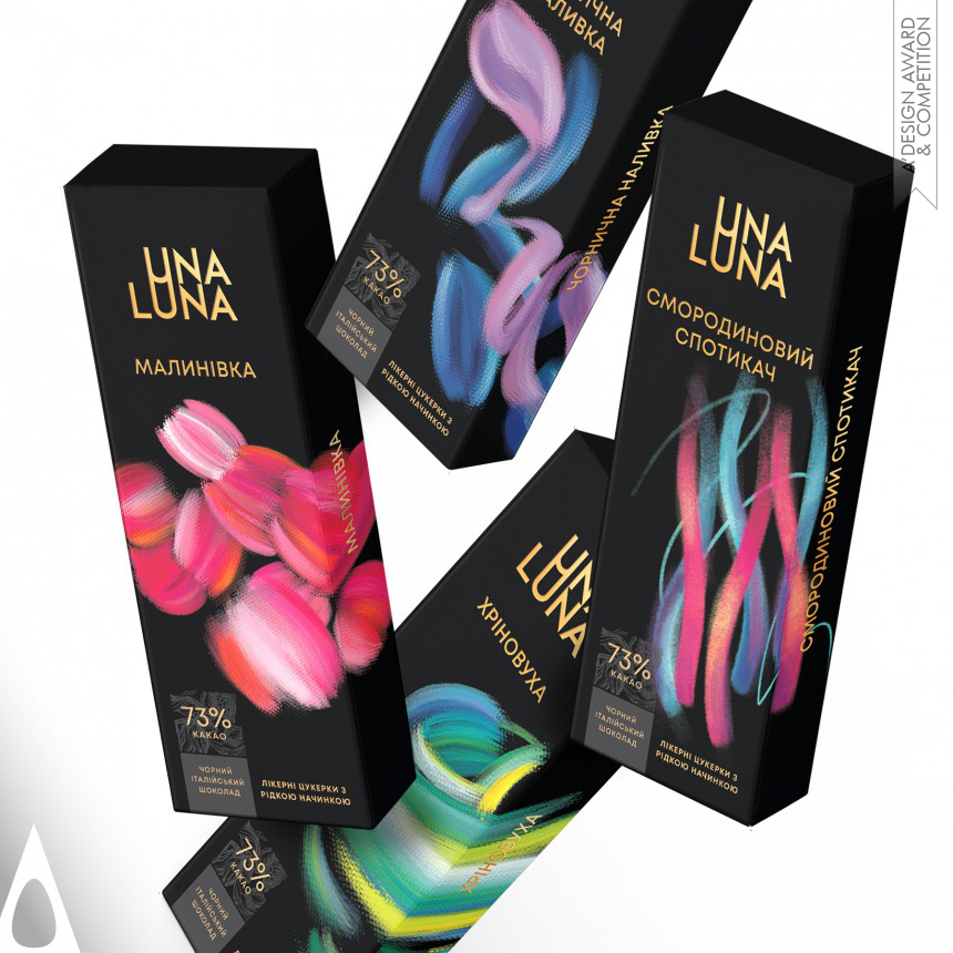 Olha Takhtarova's Una Luna Collection Candy Packaging