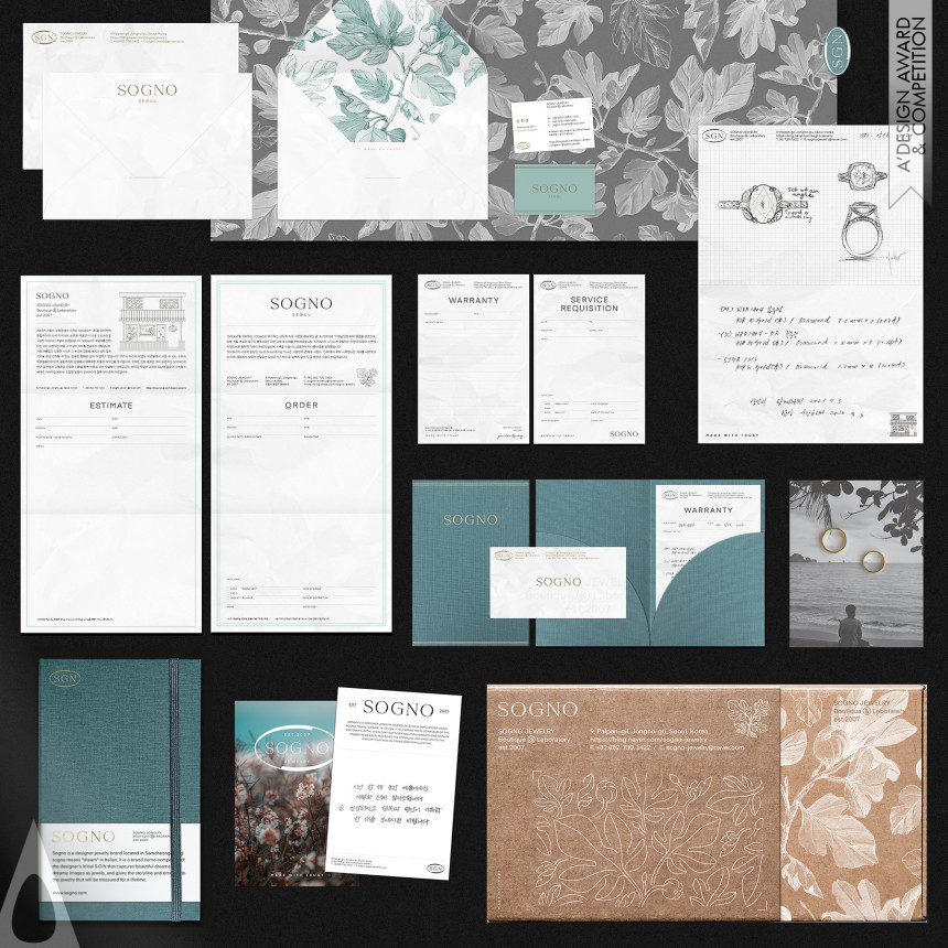 Named Co. Creative Agency's Sogno Jewelry Design Brand Identity System