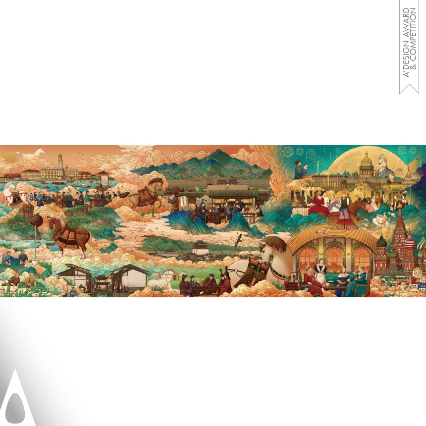 Silver Graphics, Illustration and Visual Communication Design Award Winner 2024 Trip of Tea Illustrations 