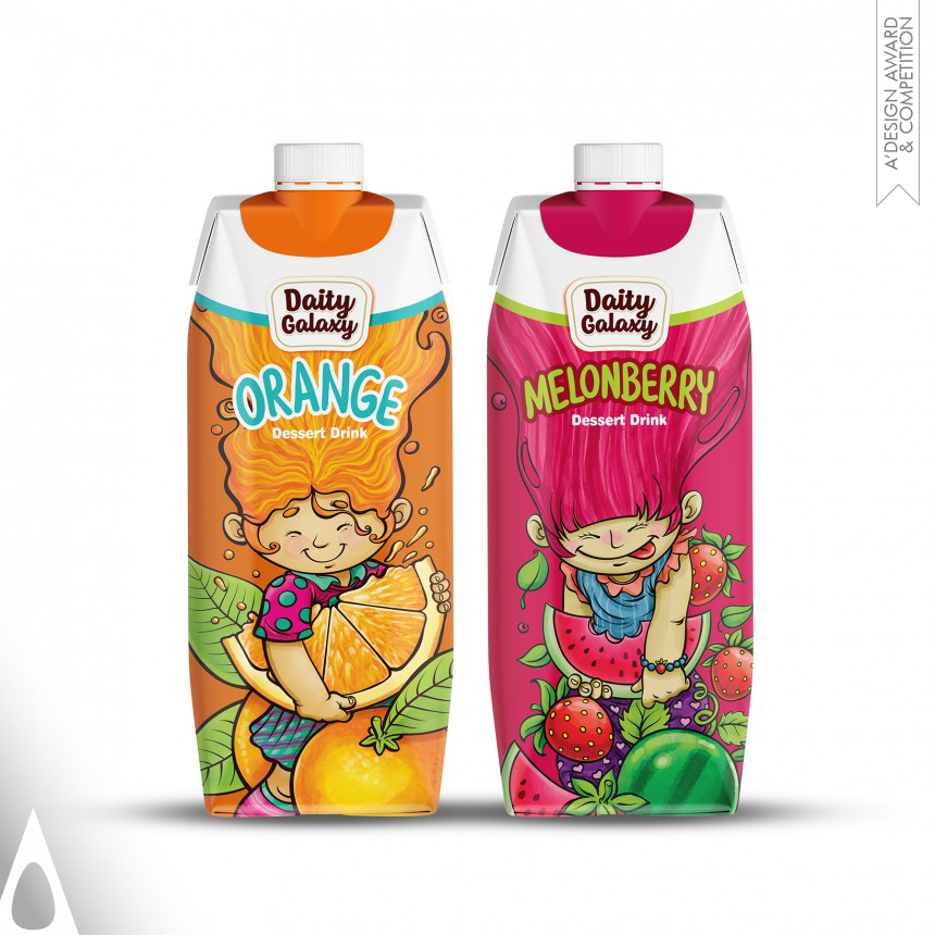 Iron Packaging Design Award Winner 2024 Daity Galaxy Dessert Drink Packaging 