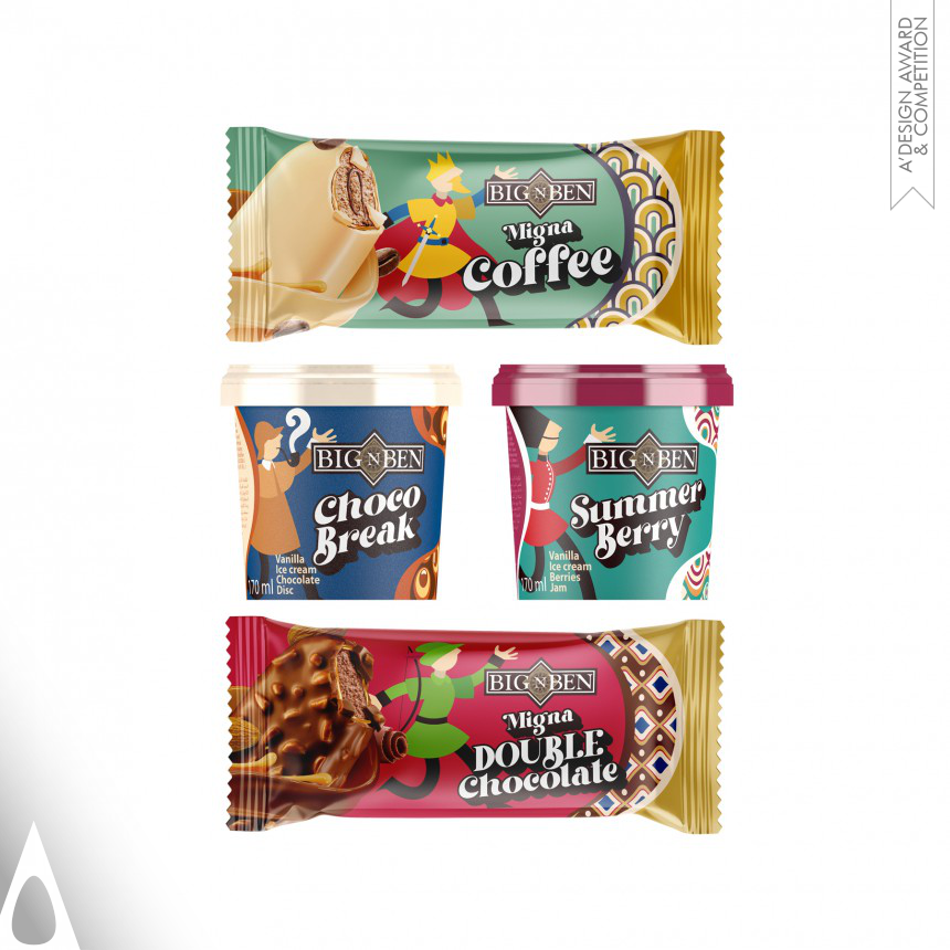 Iron Packaging Design Award Winner 2024 Big N Ben Ice Cream Packages 
