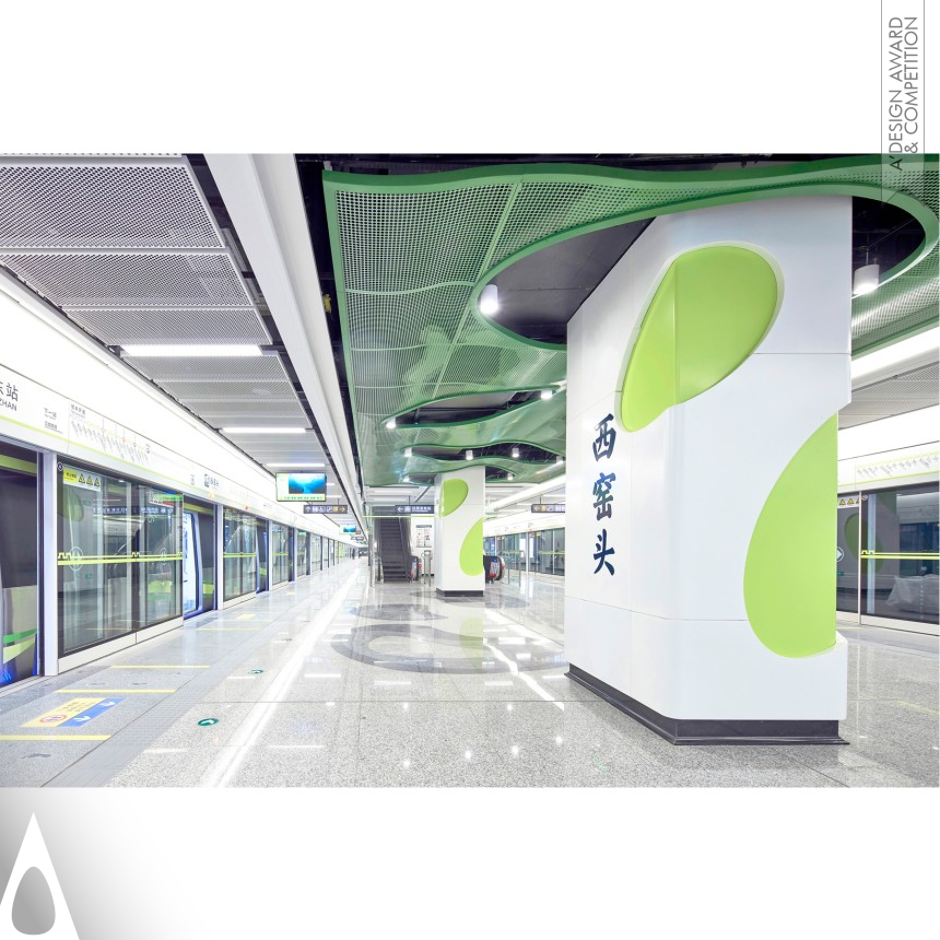 Xi'an Metro Line 5 designed by Muchuan Xu, Minxi Cai and Guanbao Ye