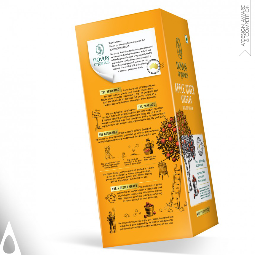 Bronze Packaging Design Award Winner 2024 Novus Organics ACV Packaging Design 