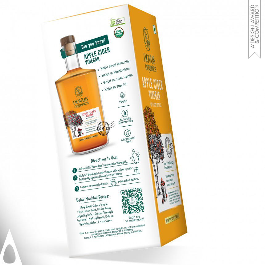 Novus Organics ACV - Bronze Packaging Design Award Winner