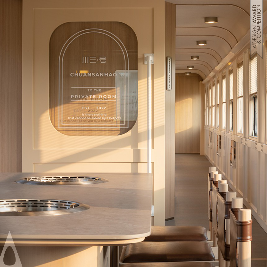 Bronze Interior Space and Exhibition Design Award Winner 2024 Chuan San Hao  Train Hotpot 