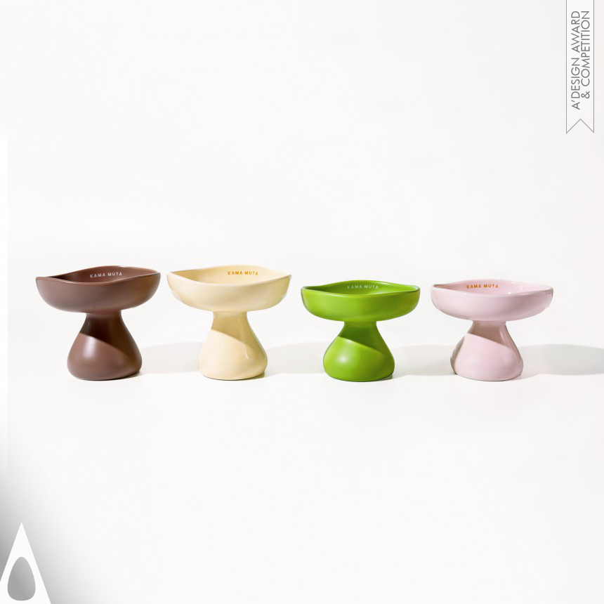 Bronze Pet Care, Toys, Supplies and Products for Animals Design Award Winner 2024 Mushroom Pet Bowl 