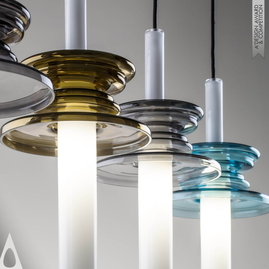 Silver Lighting Products and Fixtures Design Award Winner 2024 Sound Wave Pendant Lamp 