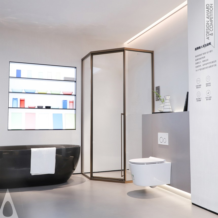 Iron Bathroom Furniture and Sanitary Ware Design Award Winner 2024 S6 Series Shower Door  