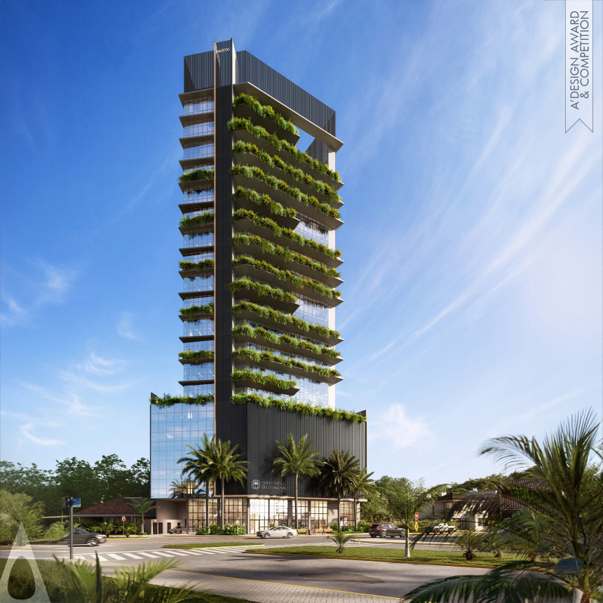Bronze Architecture, Building and Structure Design Award Winner 2024 Brickell Business Commercial Building 