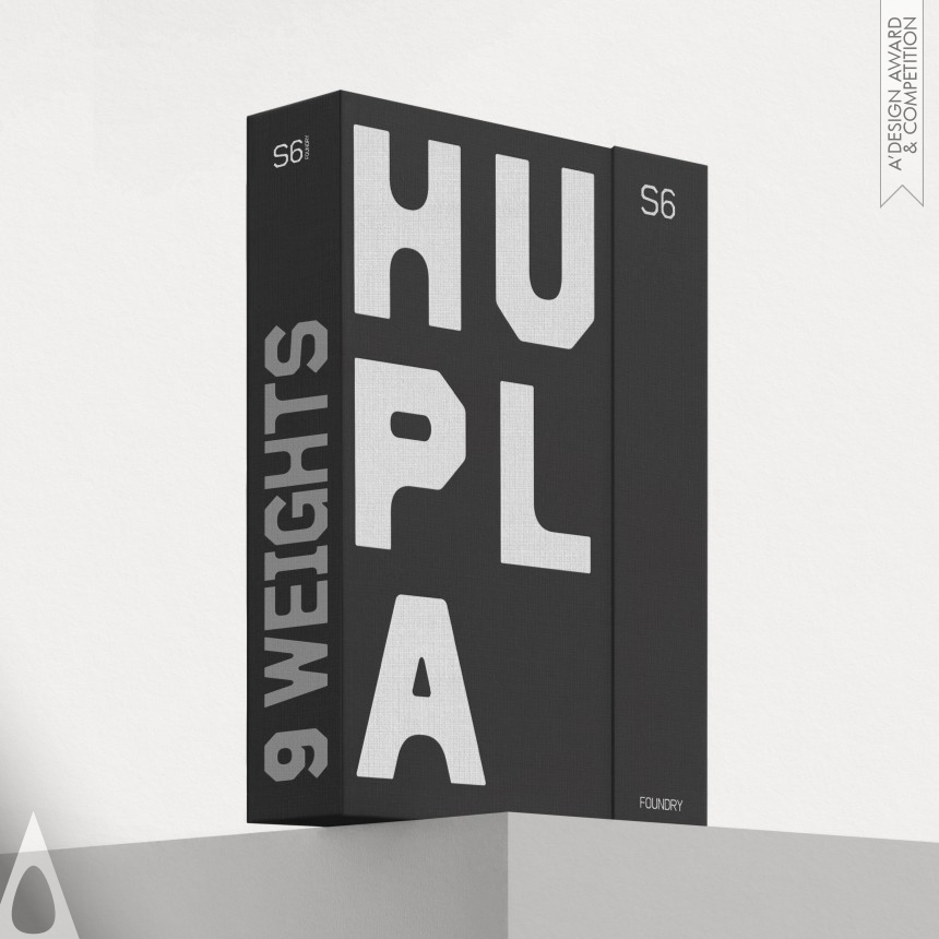 Silver Winner. Hupla Typeface by Paul Robb