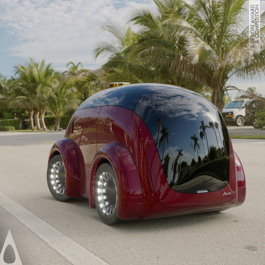 Silver Computer Graphics, 3D Modeling, Texturing, and Rendering Design Award Winner 2024 Drivemind Autonomous Delivery Vehicle 