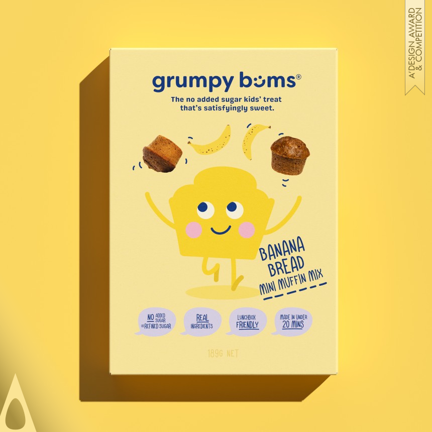 Bronze Packaging Design Award Winner 2024 Grumpy Bums Baking Kits for Kids 