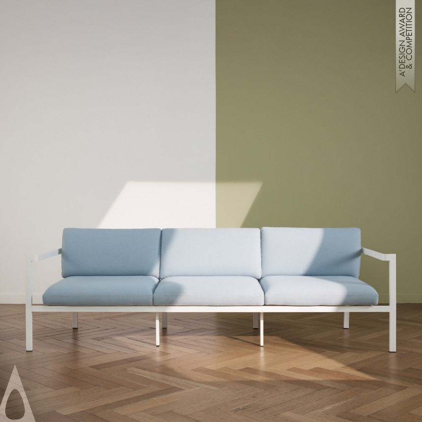 Iron Furniture Design Award Winner 2024 Lotus Outdoor Sofa, Outdoor Armchair 