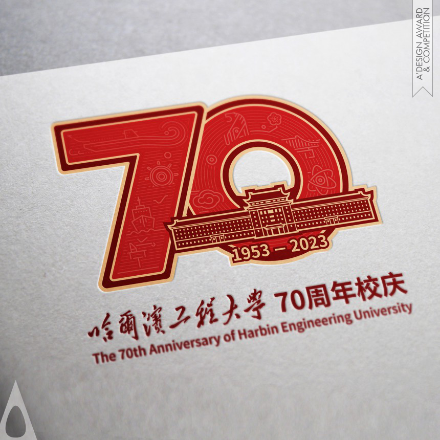 Silver Graphics, Illustration and Visual Communication Design Award Winner 2024 Heu 70th Anniversary Logo and Visual Identity System 