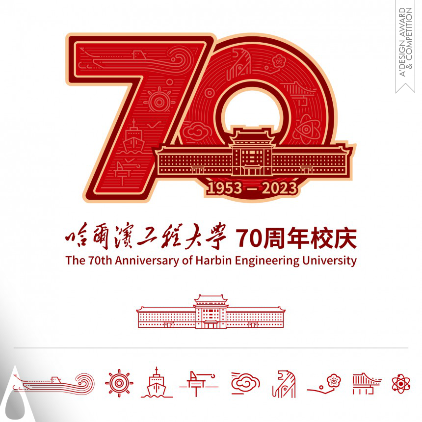 Li Tiebin's Heu 70th Anniversary Logo and Visual Identity System