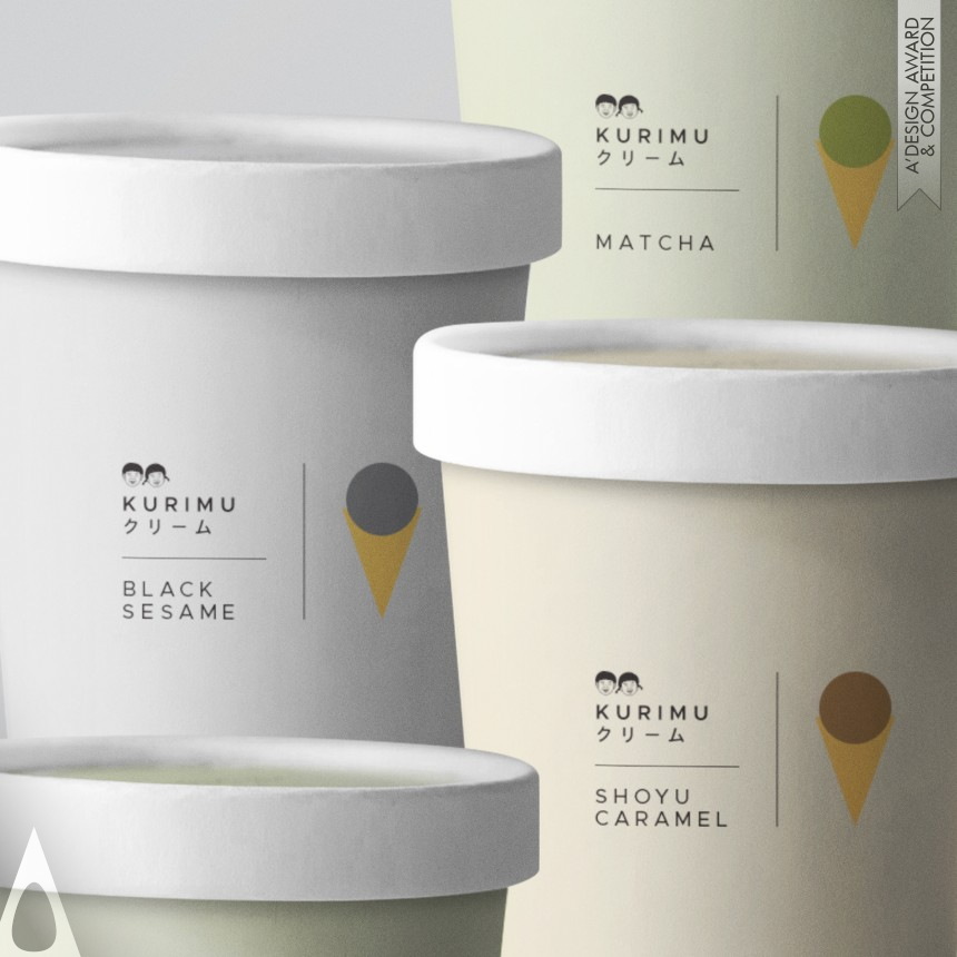 Bronze Packaging Design Award Winner 2024 Kurimu Ice Cream Packaging Design 