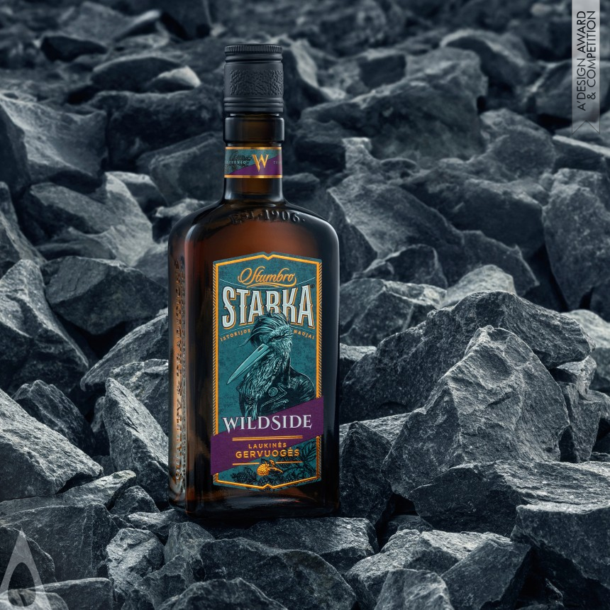 Silver Packaging Design Award Winner 2024 Starka Wildside Bottle Design And Labels 