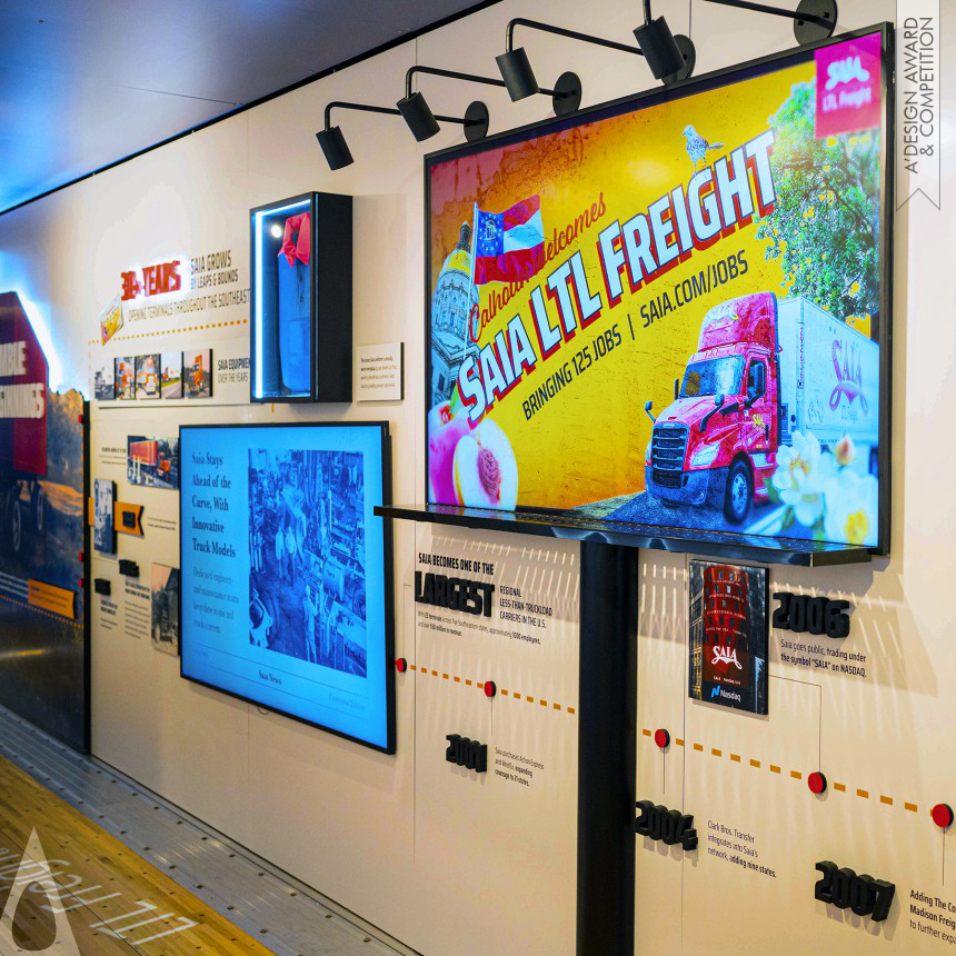 Iron Advertising, Marketing and Communication Design Award Winner 2024 Saia 100 Year Museum Truck Mobile Exhibition 