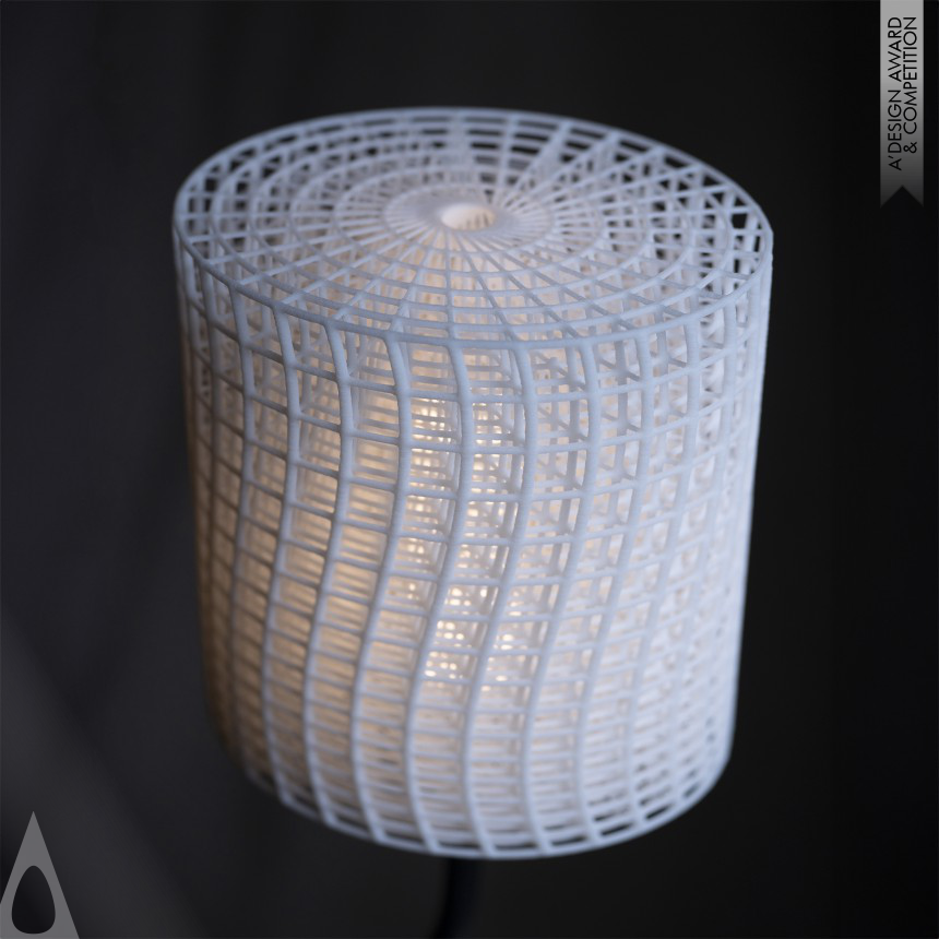 Bronze 3D Printed Forms and Products Design Award Winner 2024 Quintessence Spectrum Series Portable Table Lamp 