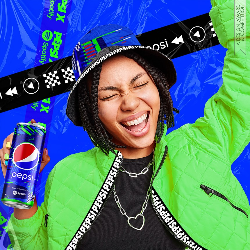 Bronze Packaging Design Award Winner 2024 Pepsi X Spotify Beverage Packaging 