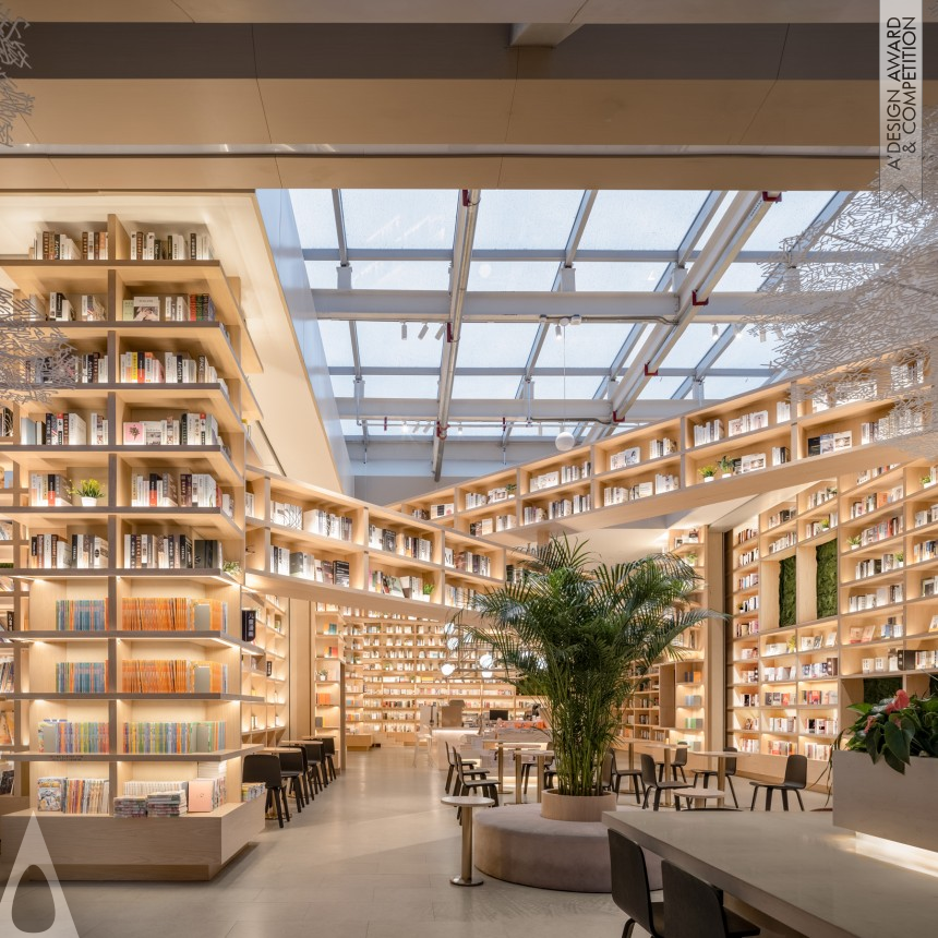 Platinum Interior Space and Exhibition Design Award Winner 2024 Yinchuang Zhong Shu Ge Book Store 