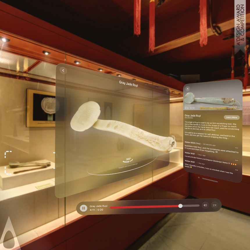 Silver Interface, Interaction and User Experience Design Award Winner 2024 Mukden Palace Experience Mixed Reality Interface 