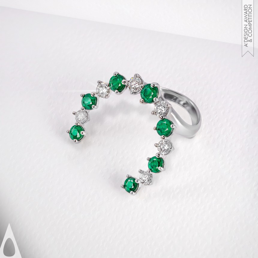 Bronze Jewelry Design Award Winner 2024 Green Circ Jewelry Set 