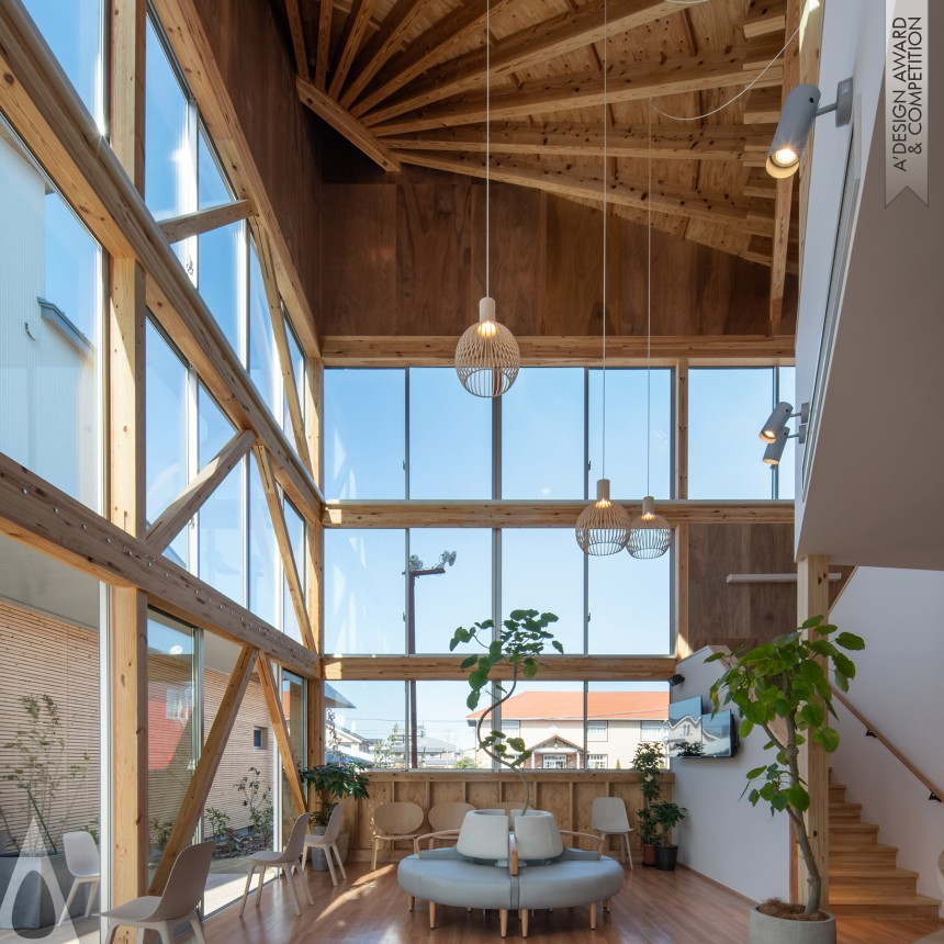 Wooden Axis Large Roof designed by Yoshiaki Tanaka