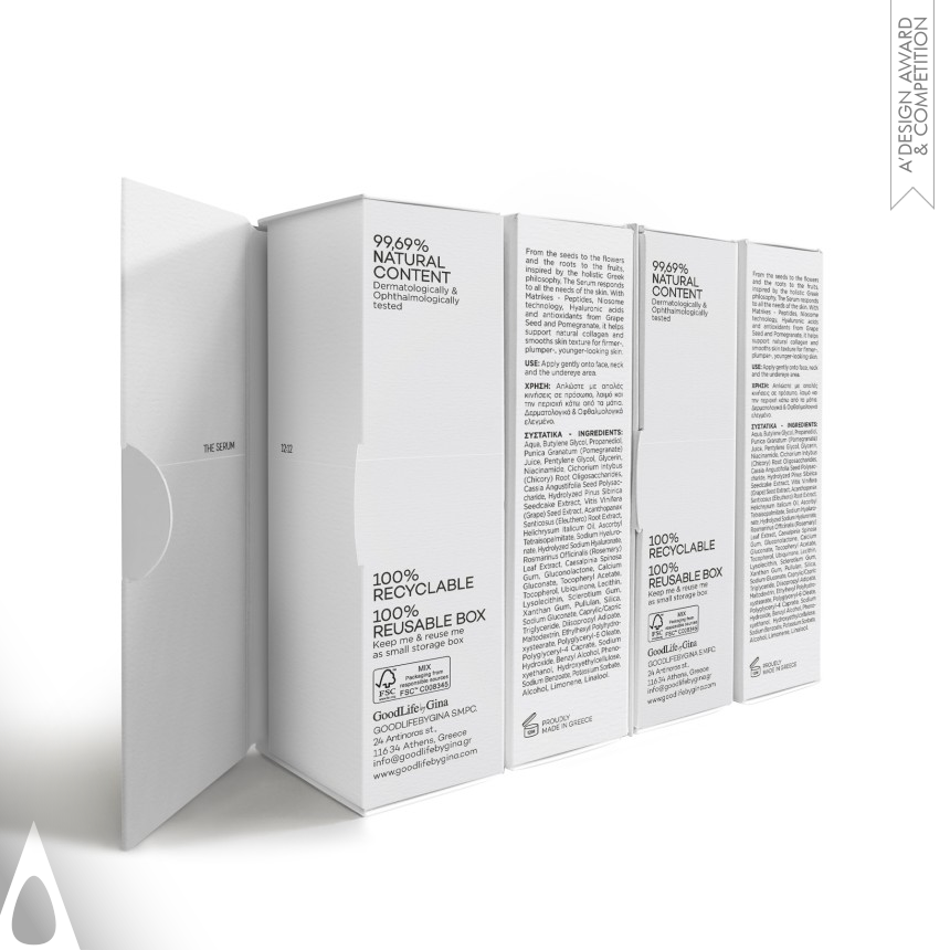 Bronze Packaging Design Award Winner 2025 Good Life by Gina Cosmetics 