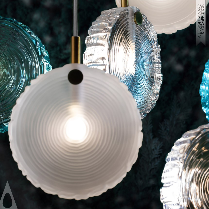 Silver Lighting Products and Fixtures Design Award Winner 2025 Frozen Pendant Lamp 