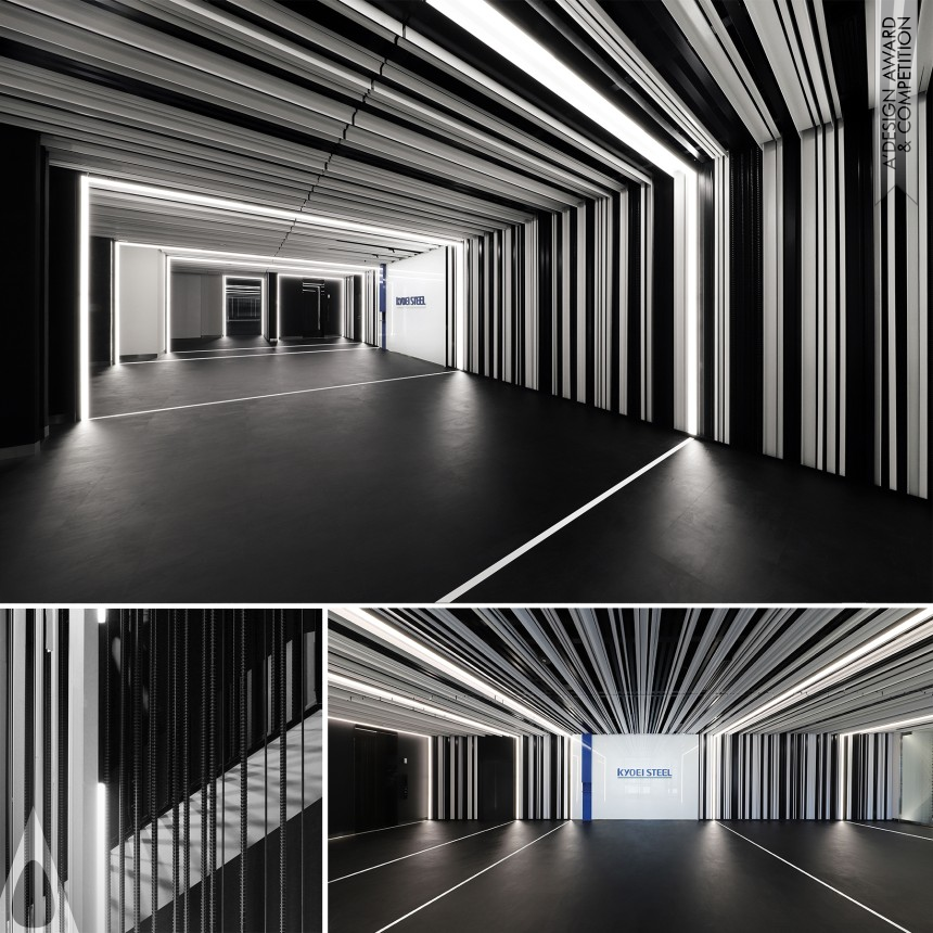 Silver Interior Space and Exhibition Design Award Winner 2025 Embraced in Recycled Steel Office 