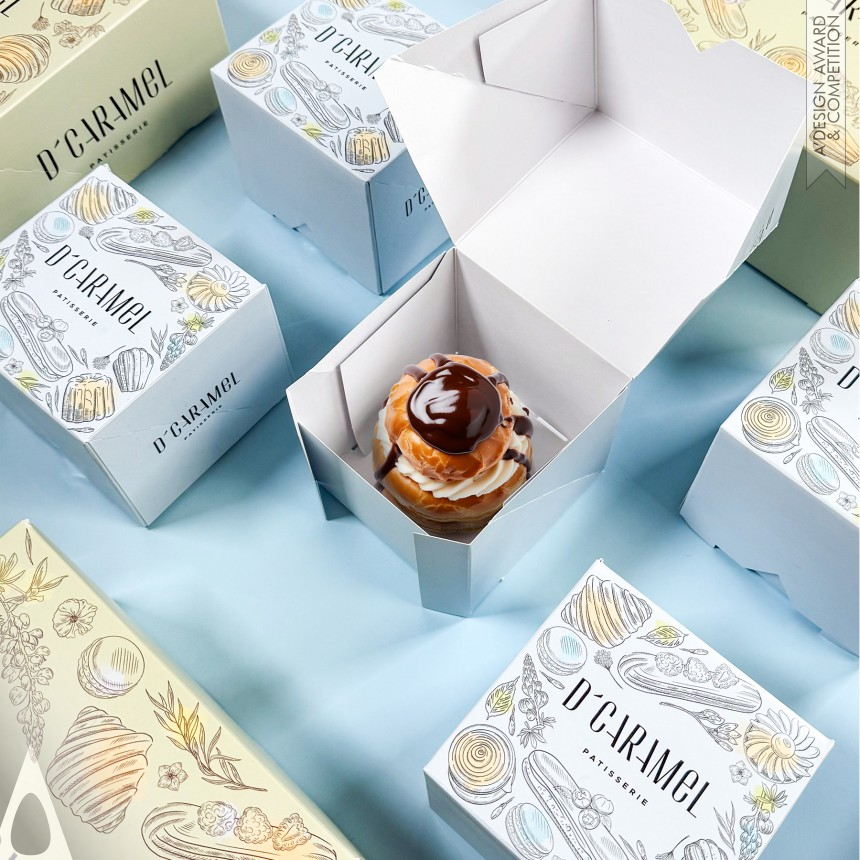 Bronze Graphics, Illustration and Visual Communication Design Award Winner 2025 D'Caramel Patisserie Patisserie 