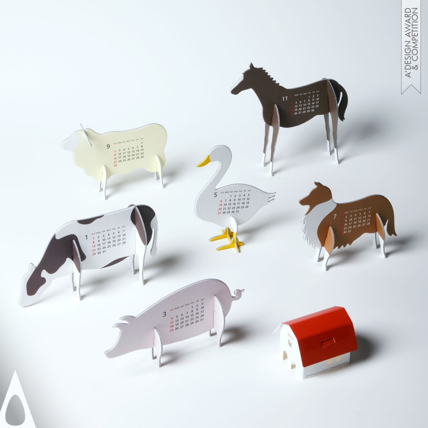 Platinum Graphics, Illustration and Visual Communication Design Award Winner 2012 good morning original calendar 2012 “Farm” Calendar 