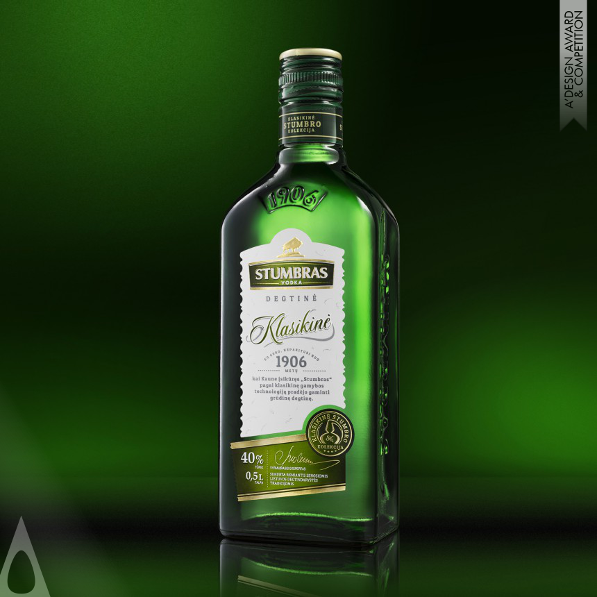 Silver Packaging Design Award Winner 2014 Stumbras Vodka Labels 