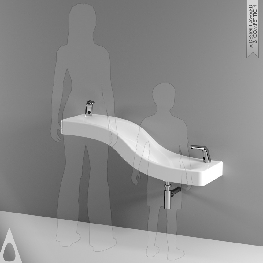 Golden Bathroom Furniture and Sanitary Ware Design Award Winner 2014 Serel Wave Washbasin  Washbasin 