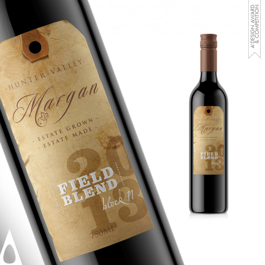 Iron Packaging Design Award Winner 2015 Margan-Field Blend Wine label 