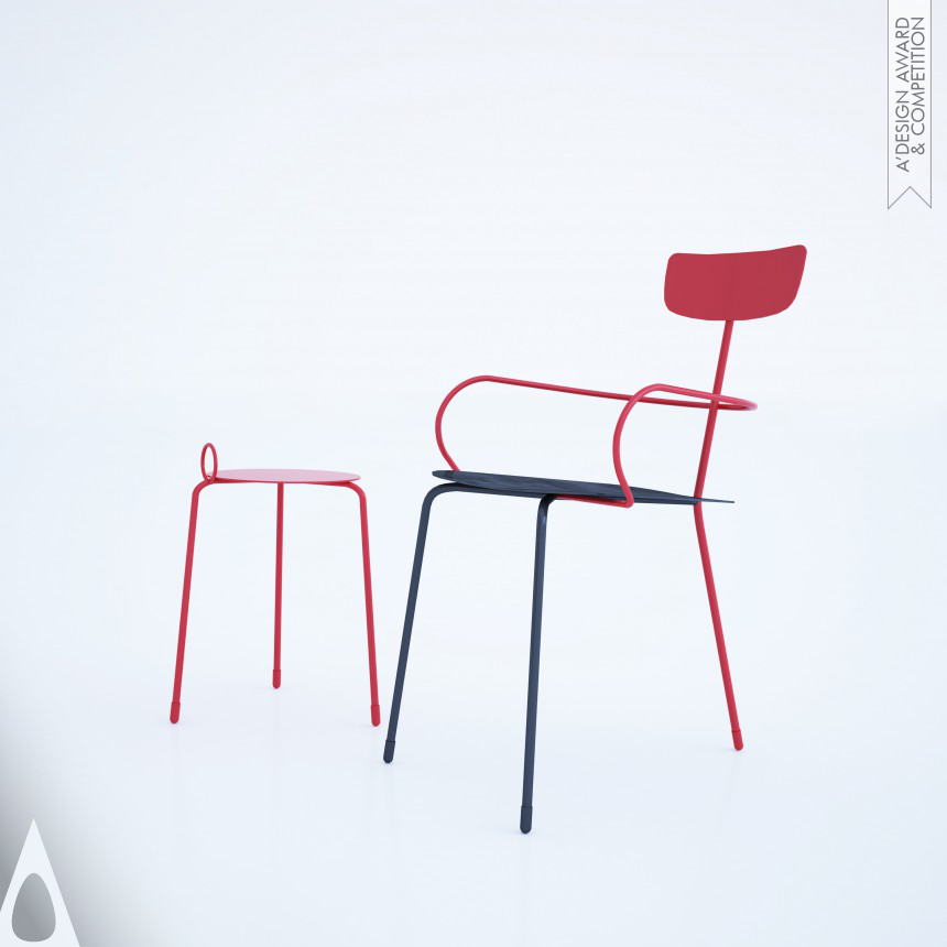 chair and stool by Krama Architects